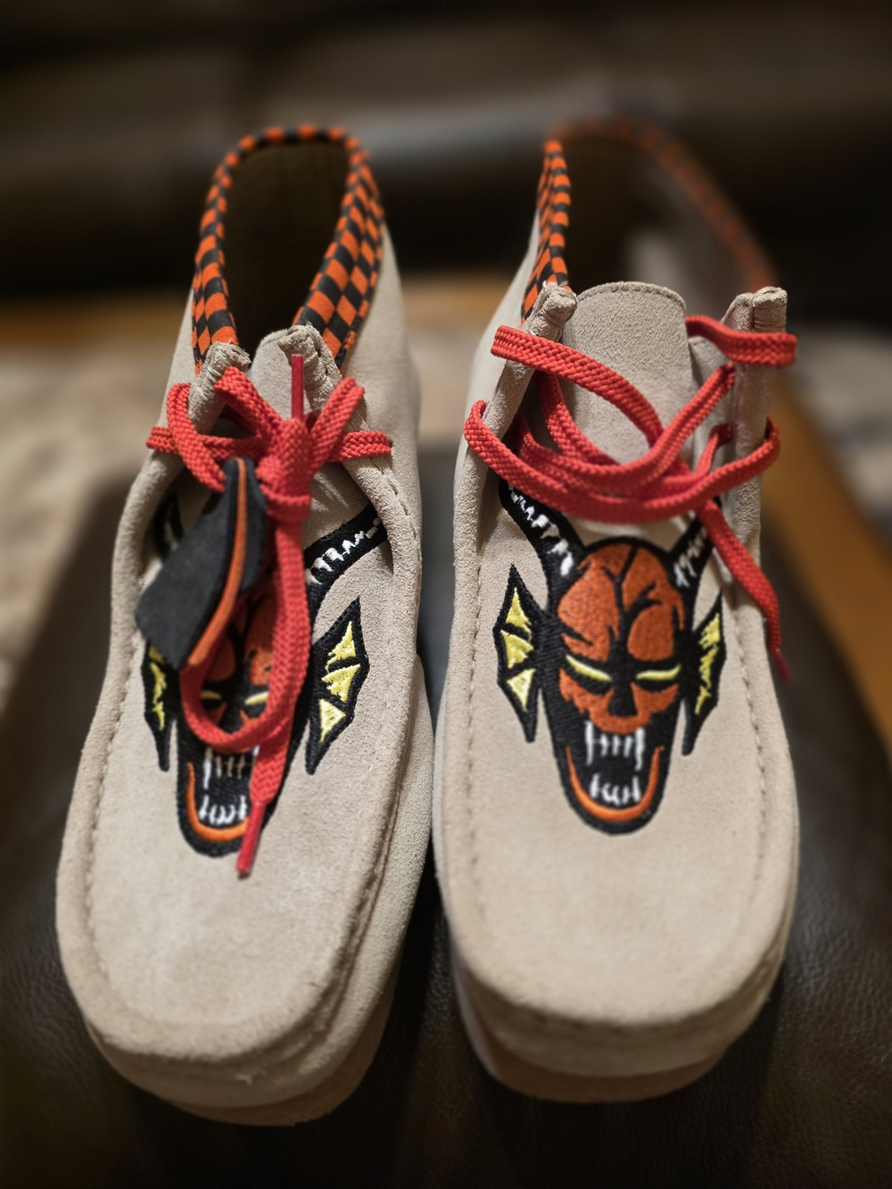 The Clarks Wallabee Evo Hellfire Club from the Stranger Things x Clarks